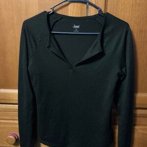 Jenni Elegant Black Long Sleeve Tee